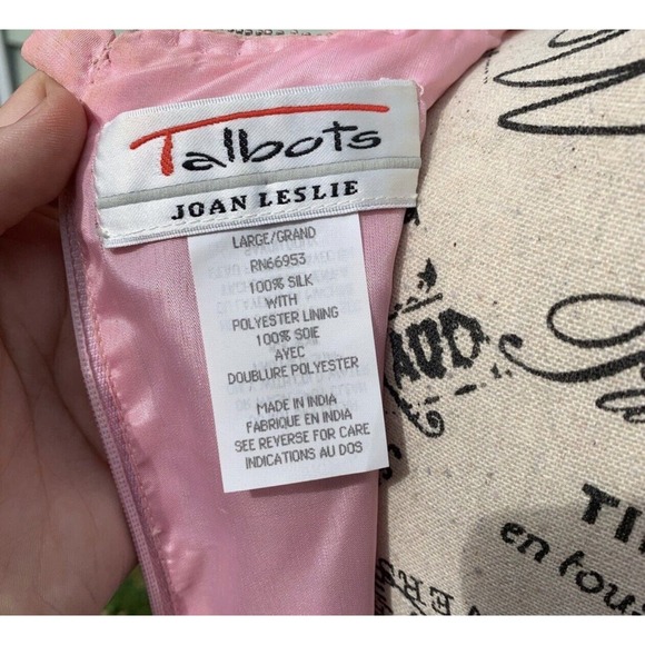 Vintage Talbots Joan Leslie Pink 100% Silk heavily beaded long sleeve blouse - Picture 3 of 11